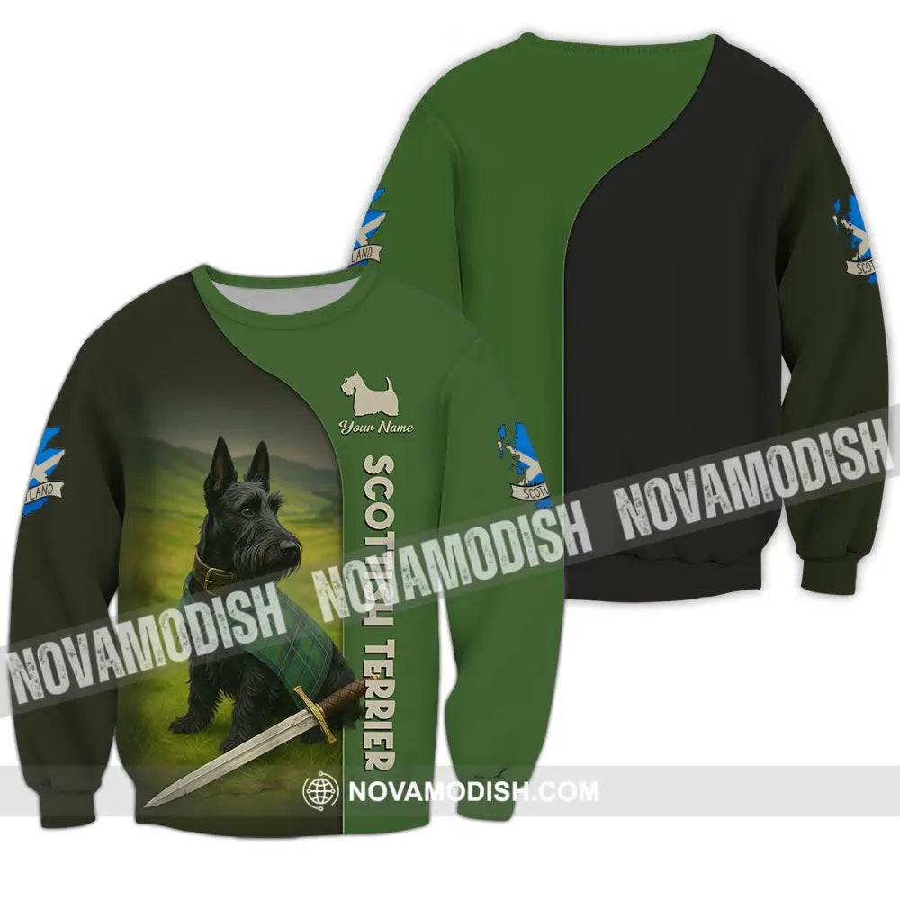 Unisex Shirt - Custom Scotland Terrier Pet Lover Shirt Long Sleeve / S T-shirt