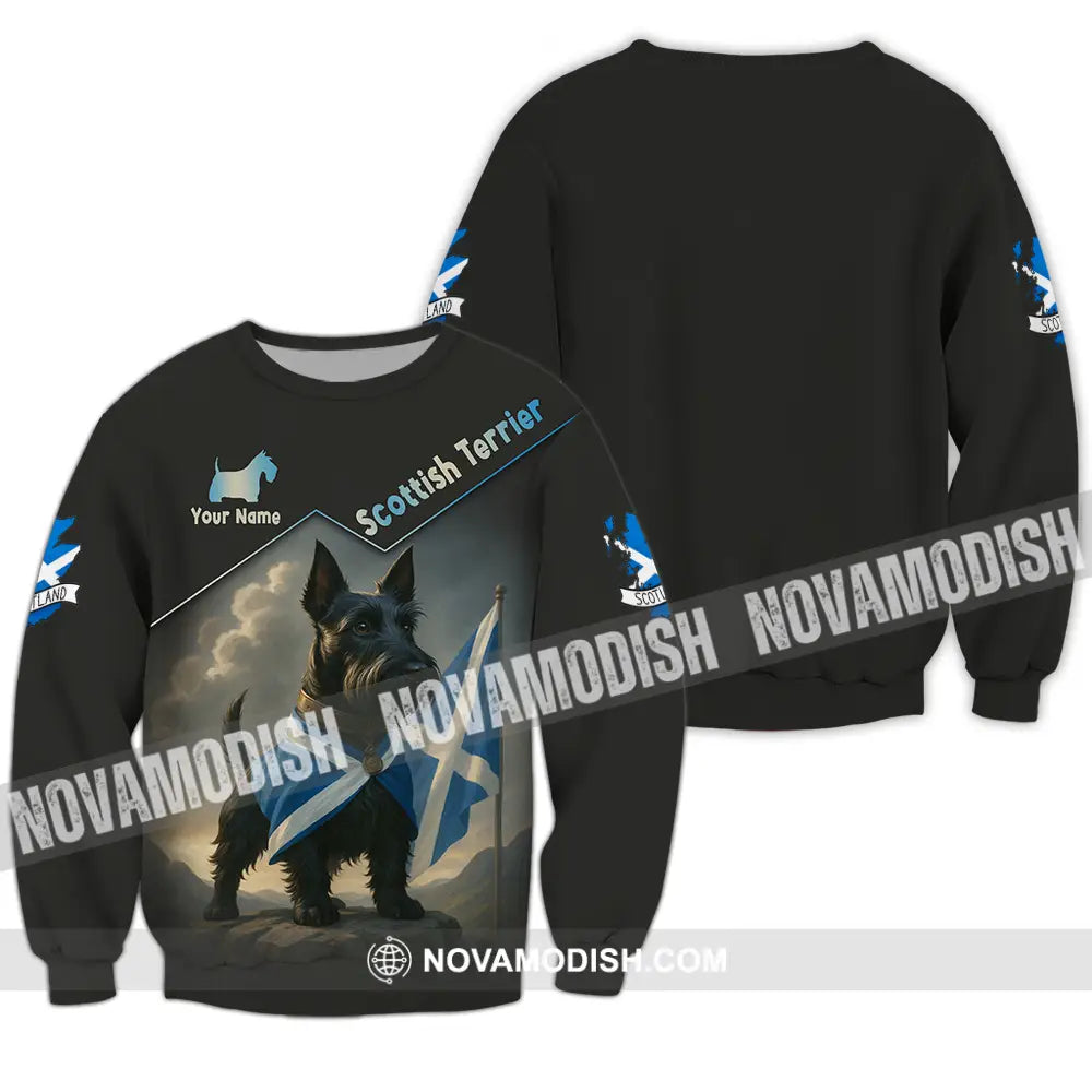 Unisex Shirt - Custom Scotland Terrier Pet Lover Shirt Long Sleeve / S T-shirt