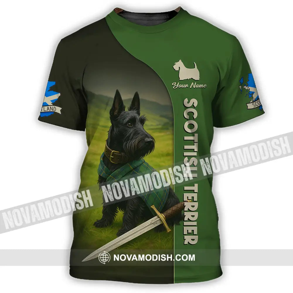 Unisex Shirt - Custom Scotland Terrier Pet Lover Shirt T-Shirt / S T-shirt