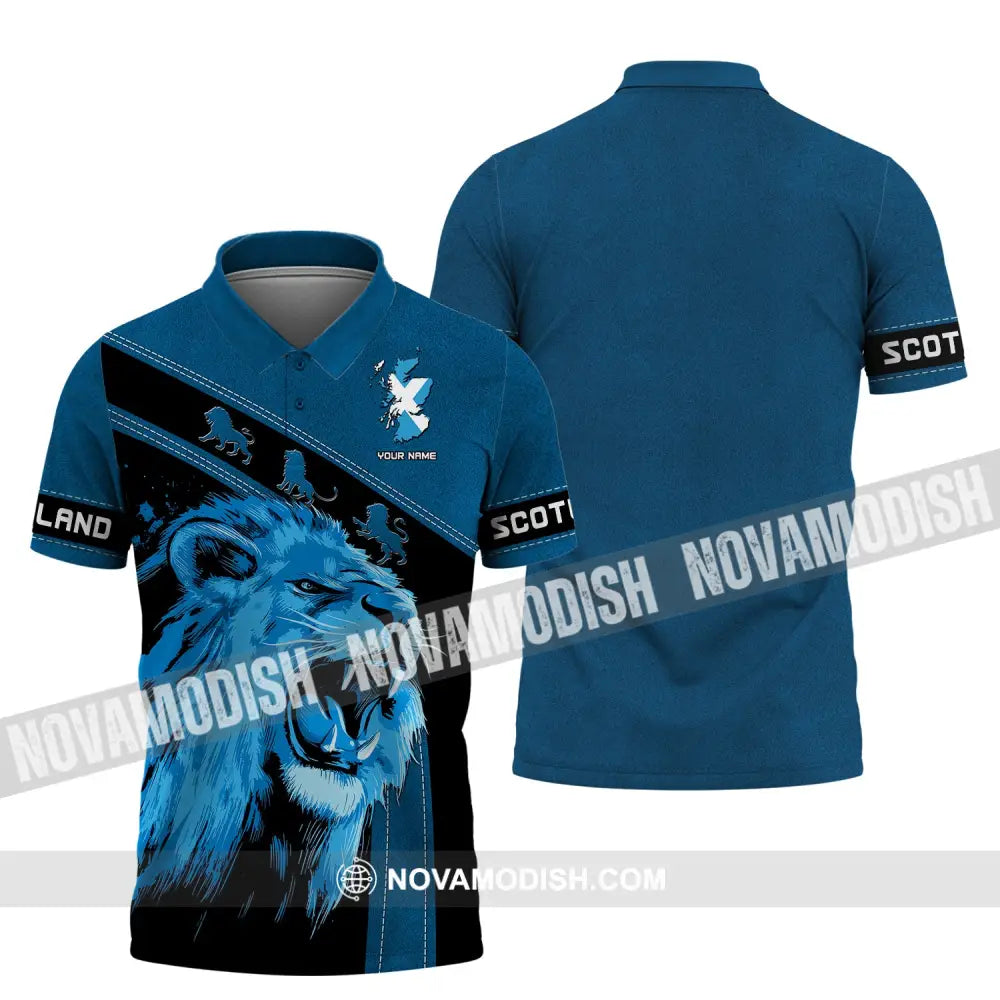 Unisex Shirt Custom Scotland Wild T-Shirt Clothing Polo / S