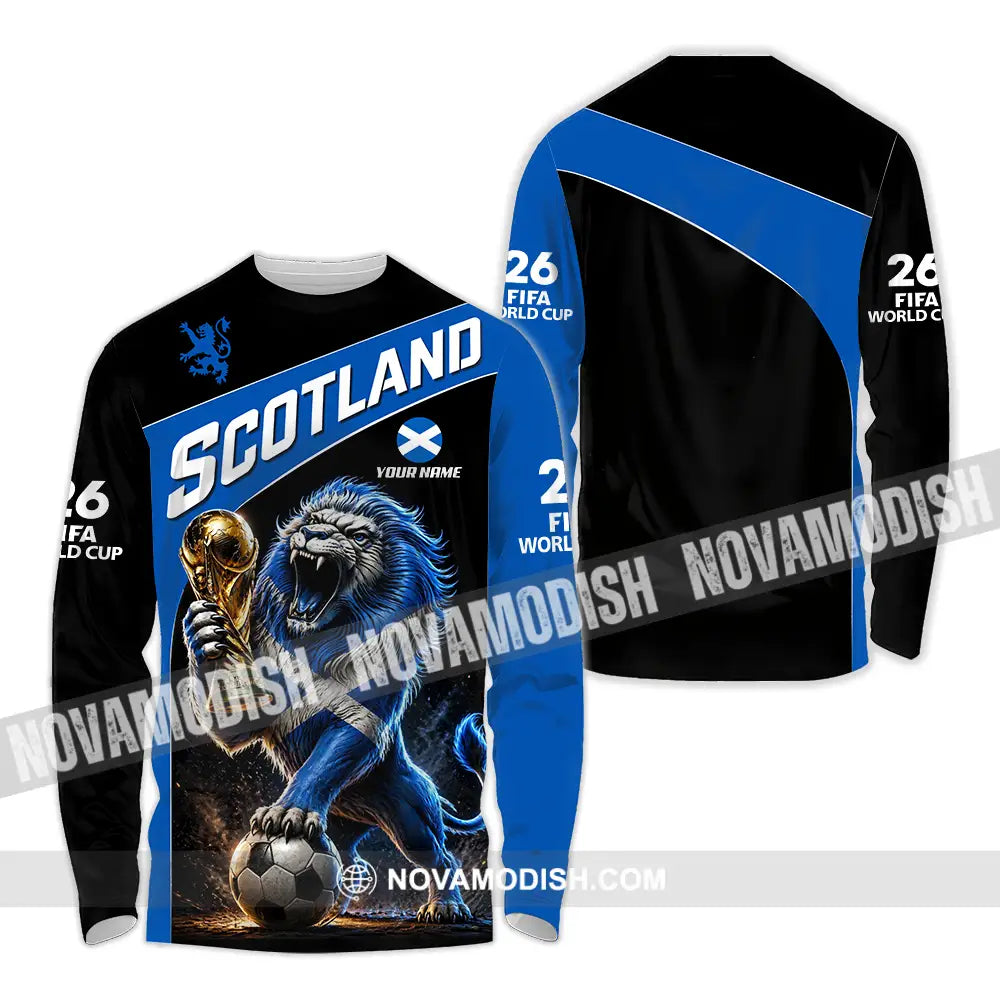 Unisex Shirt - Custom Scotland World Cup 2026 3D Shirt - Long Sleeve Shirt / S - T-shirt