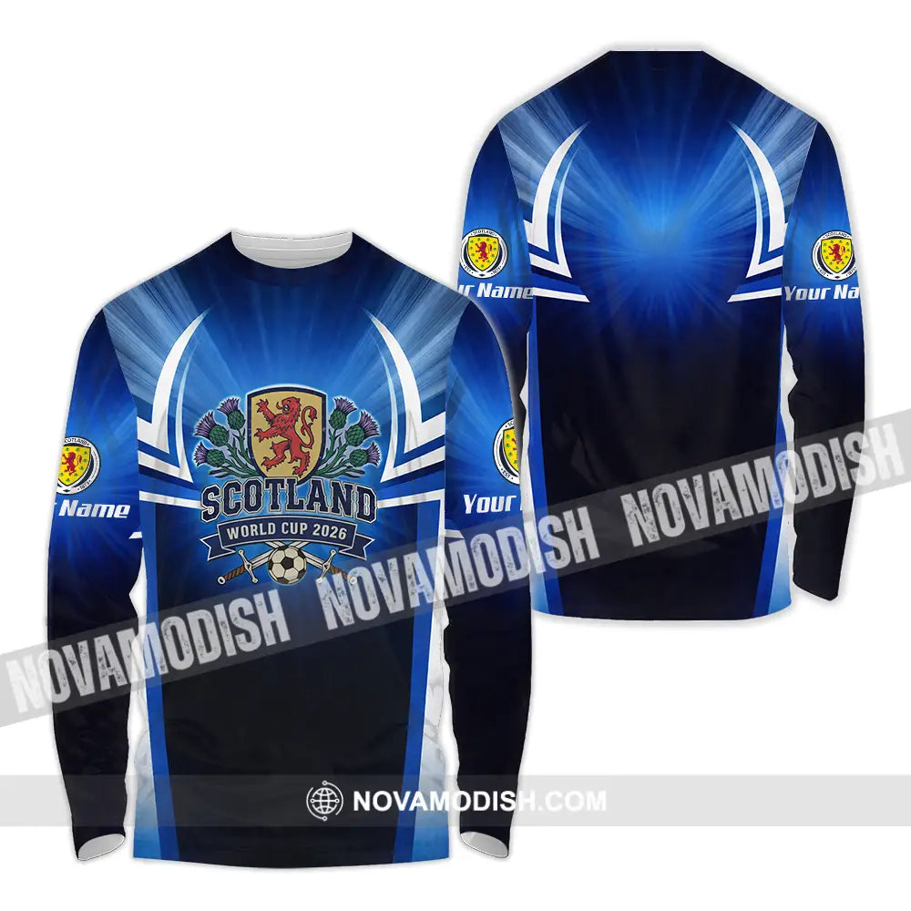 Unisex Shirt - Custom Scotland World Cup 2026 3D Shirt - Long Sleeve Shirt / S - T-shirt