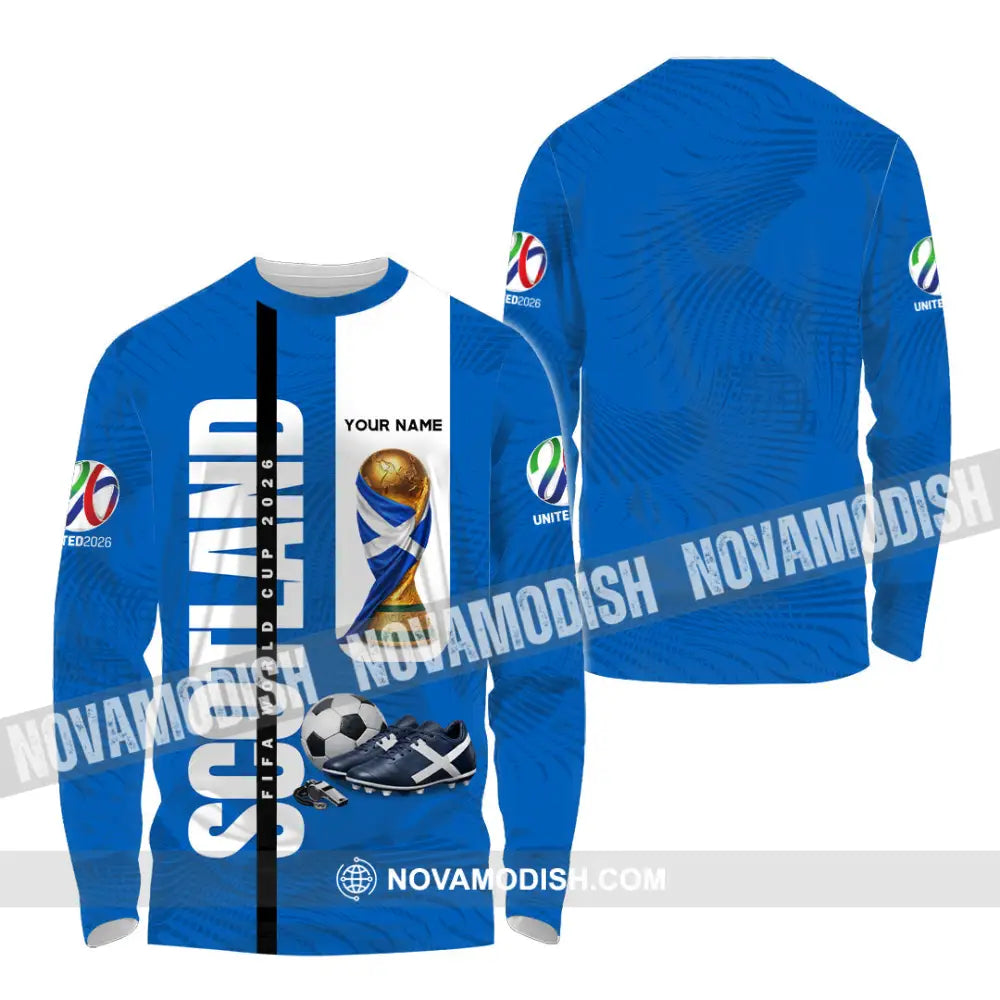 Unisex Shirt - Custom Scotland World Cup 2026 3D Shirt - Long Sleeve Shirt / S - T-shirt