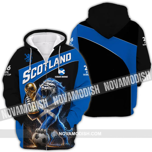 Unisex Shirt - Custom Scotland World Cup 2026 3D Shirt - Zipper Hoodie / S - T-shirt