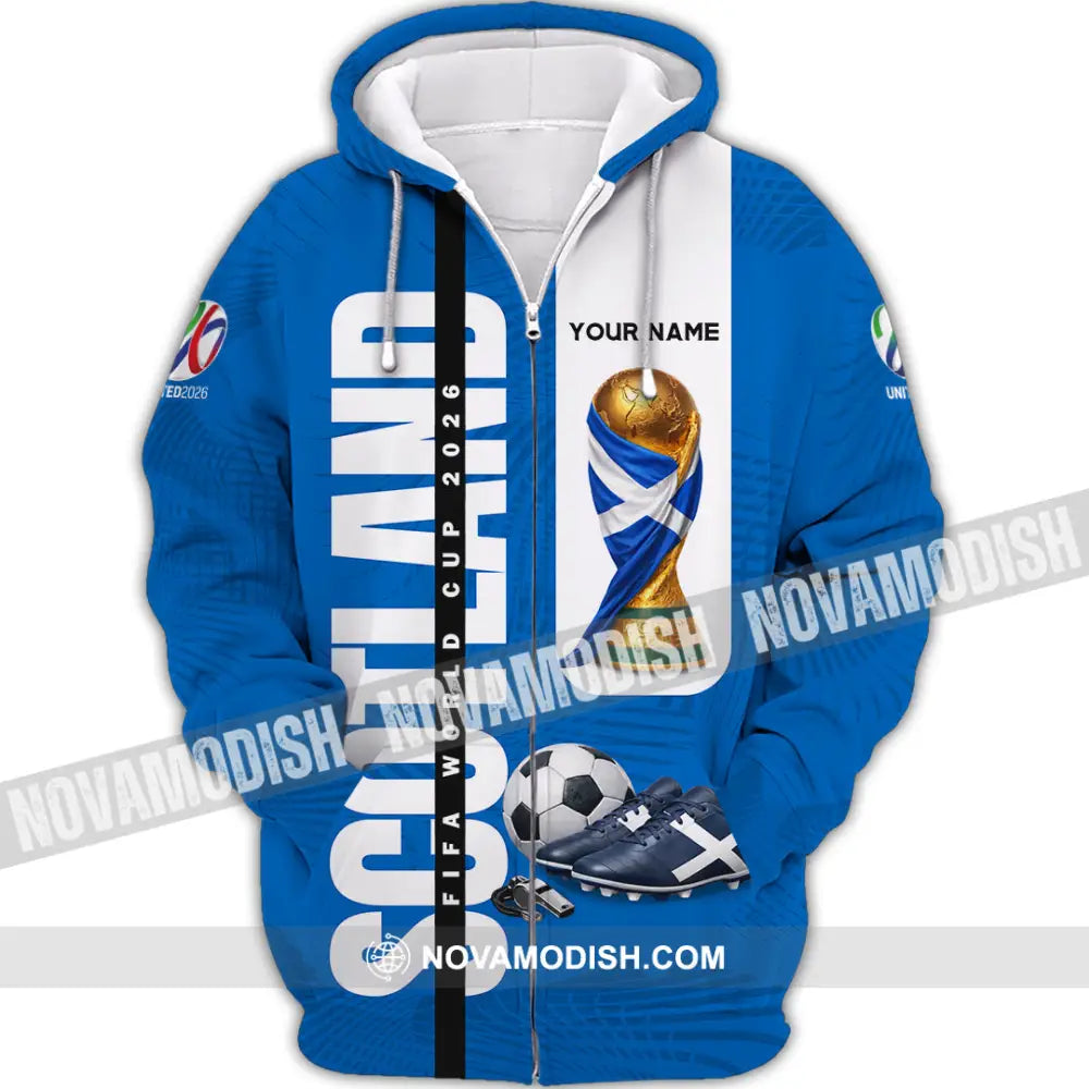 Unisex Shirt - Custom Scotland World Cup 2026 3D Shirt - Zipper Hoodie / S - T-shirt