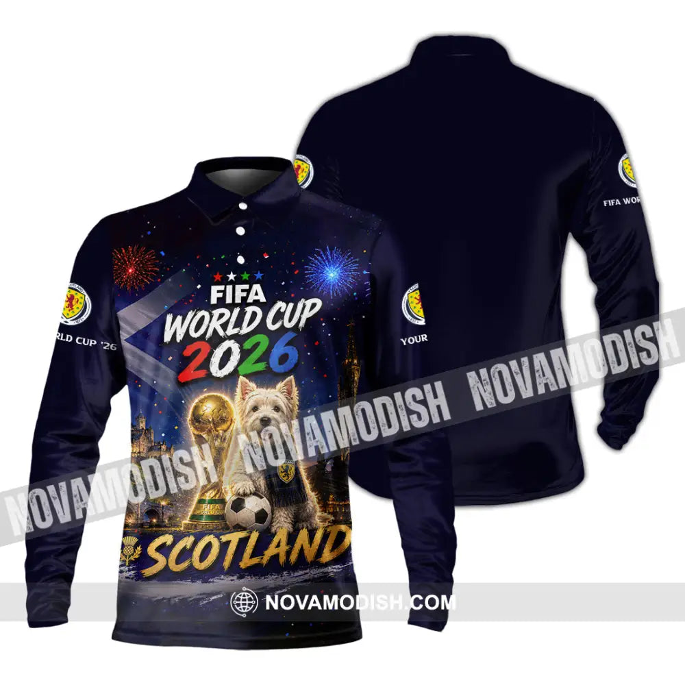 Unisex Shirt - Custom Scotland World Cup 2026 Shirt - Long Sleeve Polo / S - T-shirt