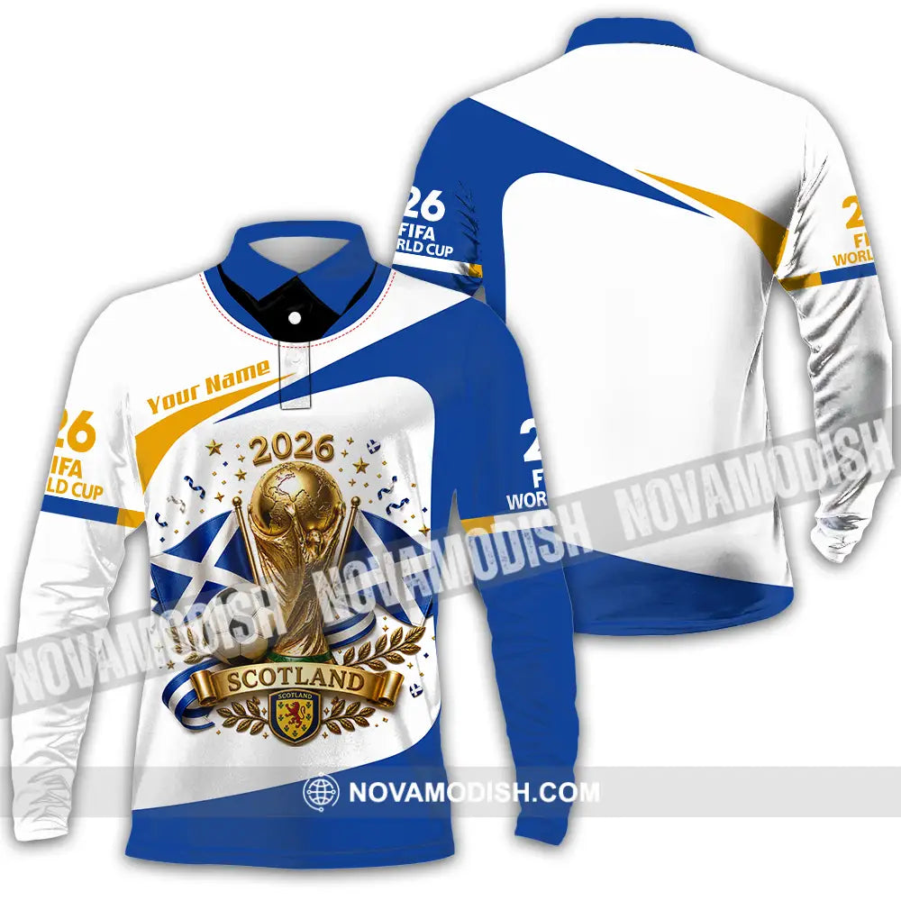 Unisex Shirt - Custom Scotland World Cup 2026 Shirt - Long Sleeve Polo / S - T-shirt