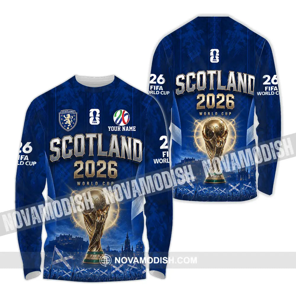 Unisex Shirt - Custom Scotland World Cup 2026 Shirt - Long Sleeve Shirt / S - T-shirt