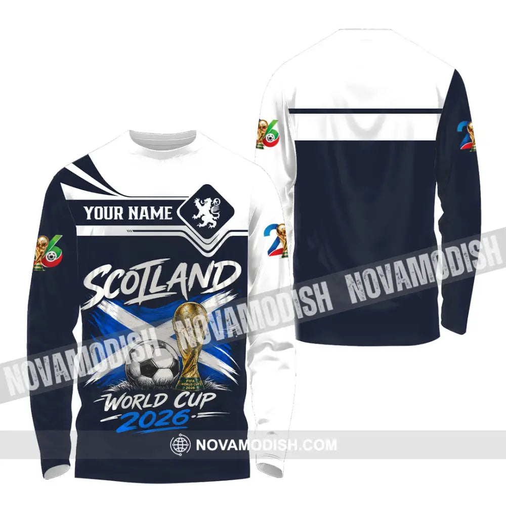 Unisex Shirt - Custom Scotland World Cup 2026 Shirt - Long Sleeve Shirt / S - T-shirt