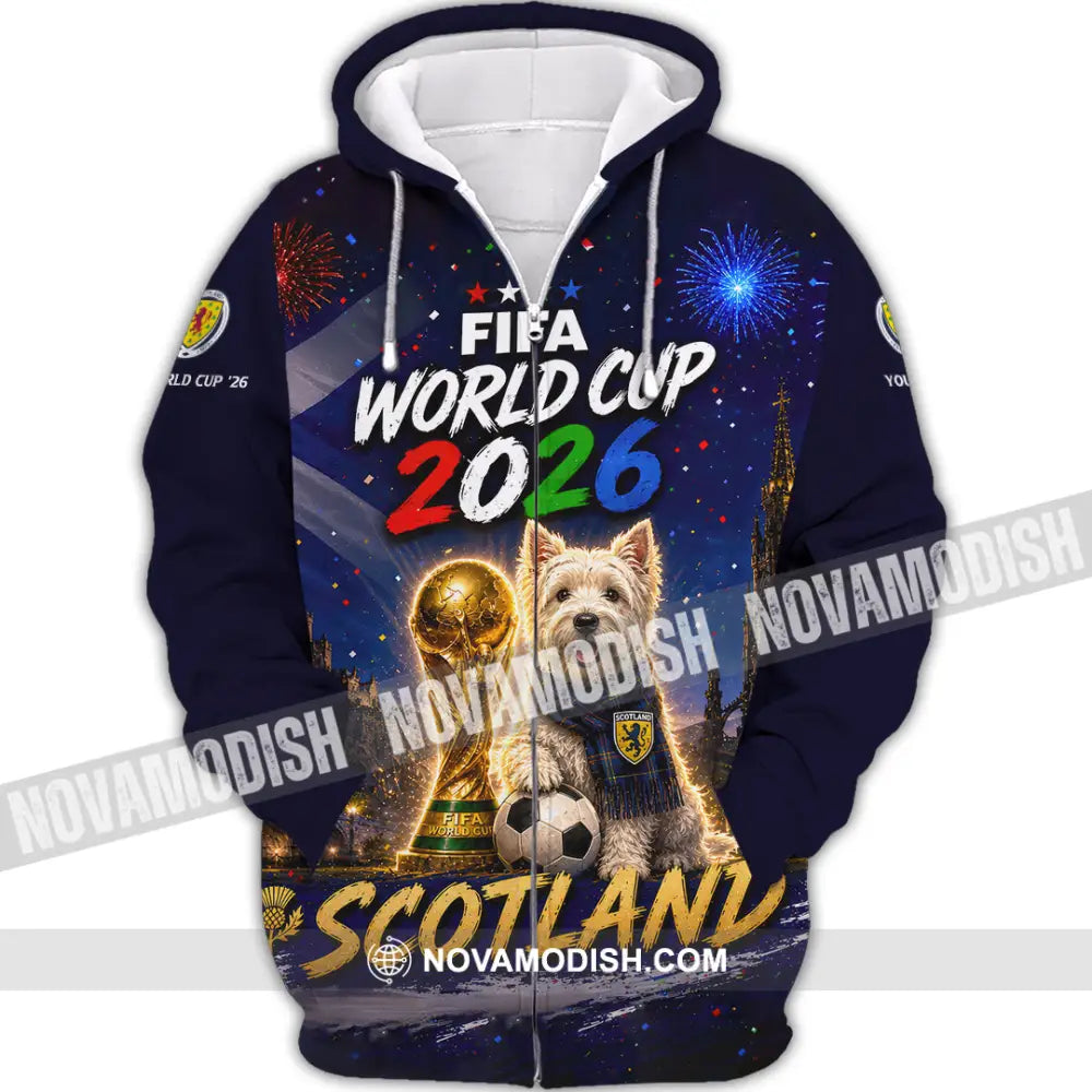 Unisex Shirt - Custom Scotland World Cup 2026 Shirt - Zipper Hoodie / S - T-shirt
