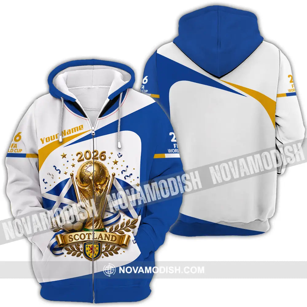 Unisex Shirt - Custom Scotland World Cup 2026 Shirt - Zipper Hoodie / S - T-shirt