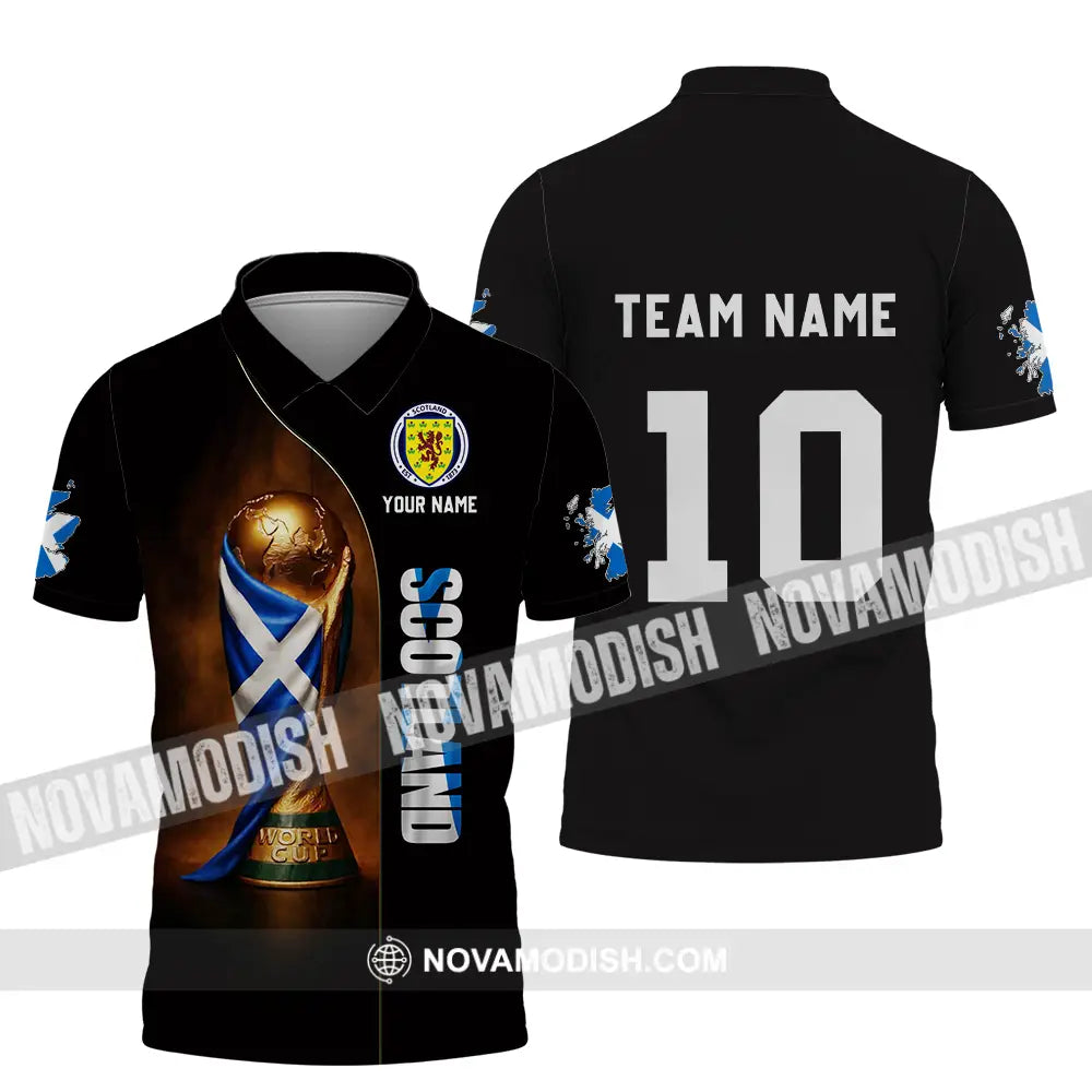 Unisex Shirt - Custom Scotland World Cup 3D Shirt Polo Shirt / S T-shirt