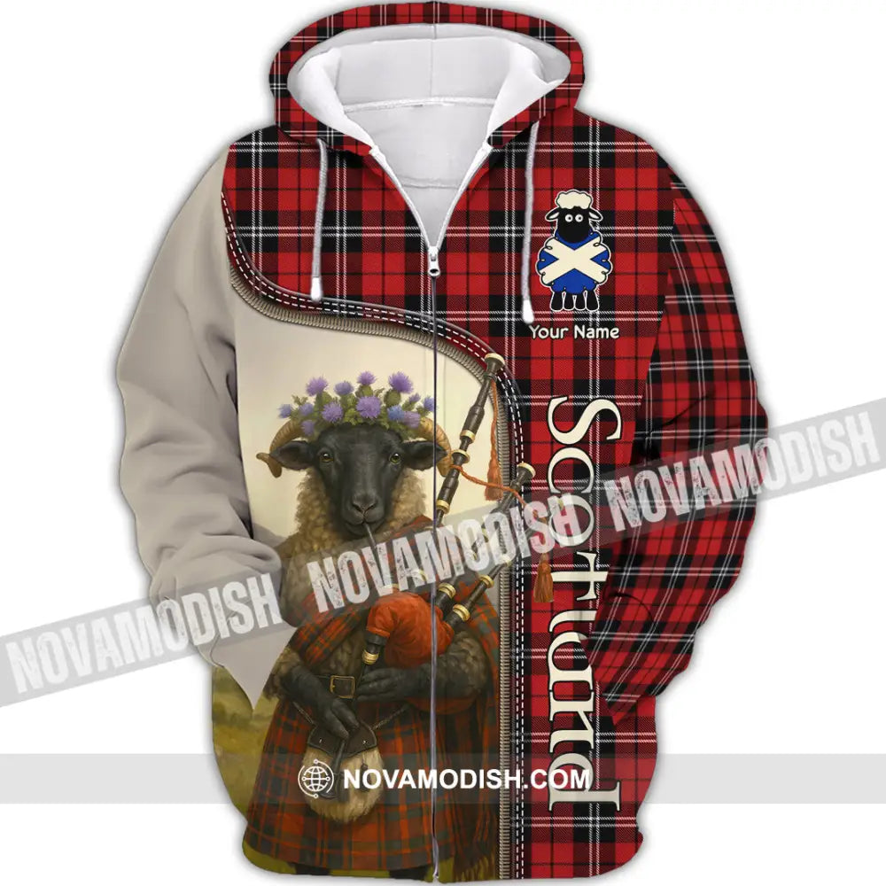 Unisex Shirt - Custom Scotland Shirt Zipper Hoodie / S T-shirt