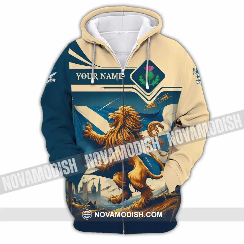 Unisex Shirt - Custom Scotland Shirt Zipper Hoodie / S T-shirt