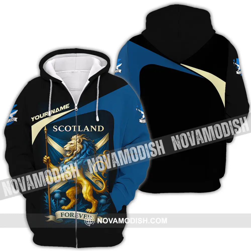 Unisex Shirt - Custom Scotland Shirt Zipper Hoodie / S T-shirt