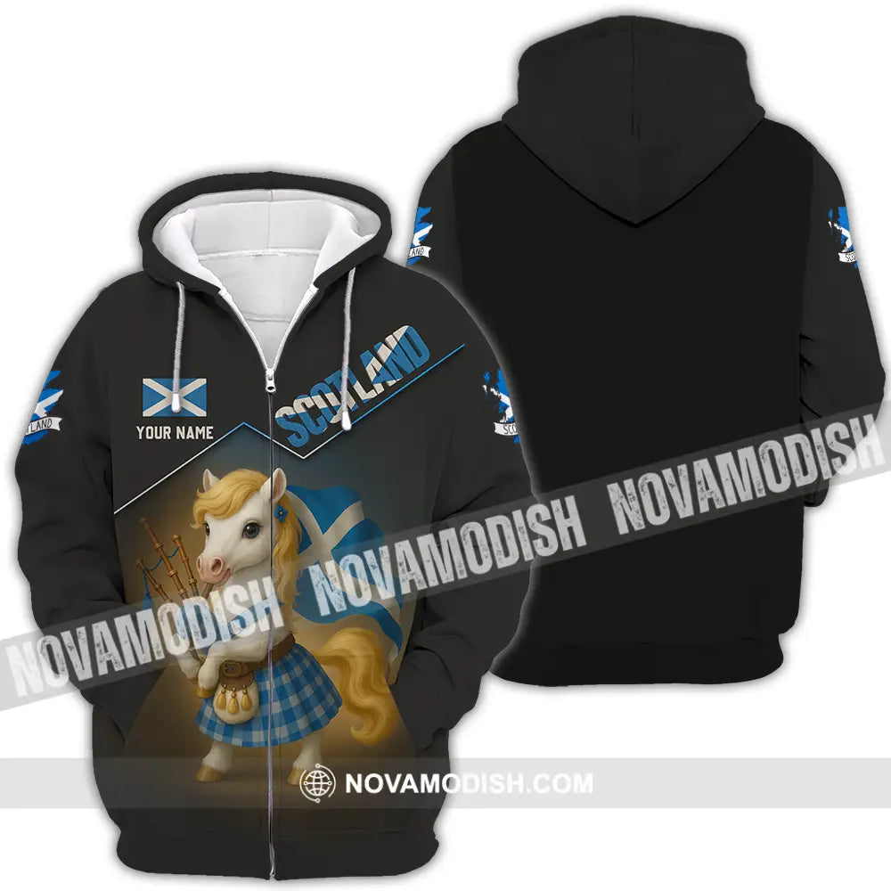 Unisex Shirt - Custom Scotland Shirt Zipper Hoodie / S T-shirt