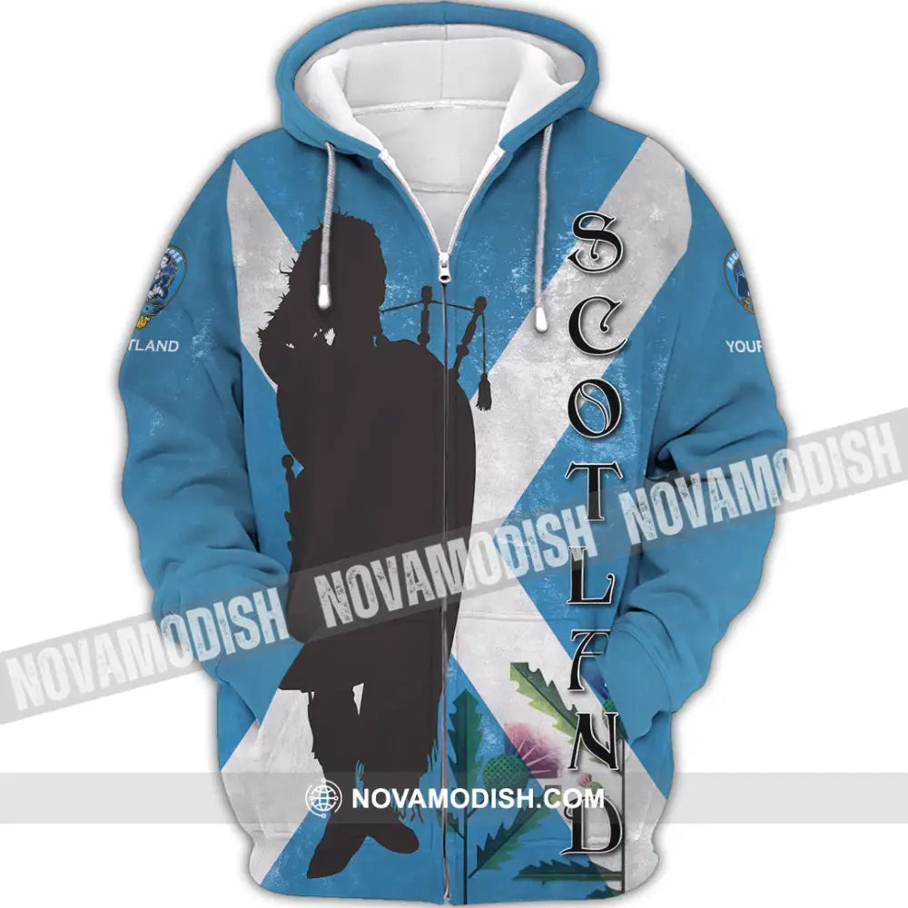 Unisex Shirt - Custom Scotland Shirt Zipper Hoodie / S T-shirt
