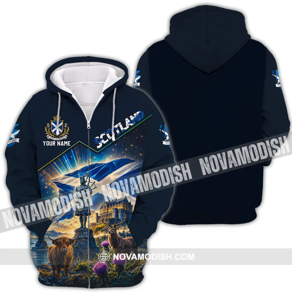Unisex Shirt - Custom Scotland Shirt - Zipper Hoodie / S - T-shirt