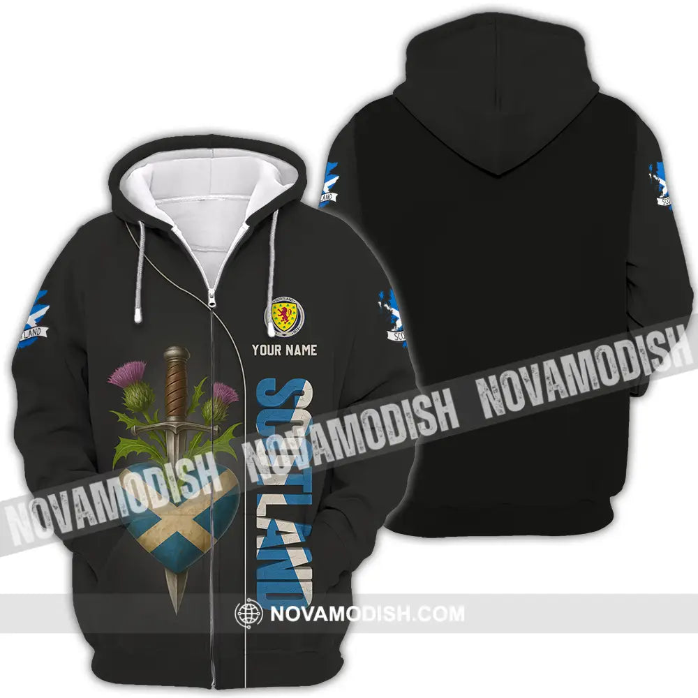 Unisex Shirt - Custom Scotland Shirt Zipper Hoodie / S T-shirt