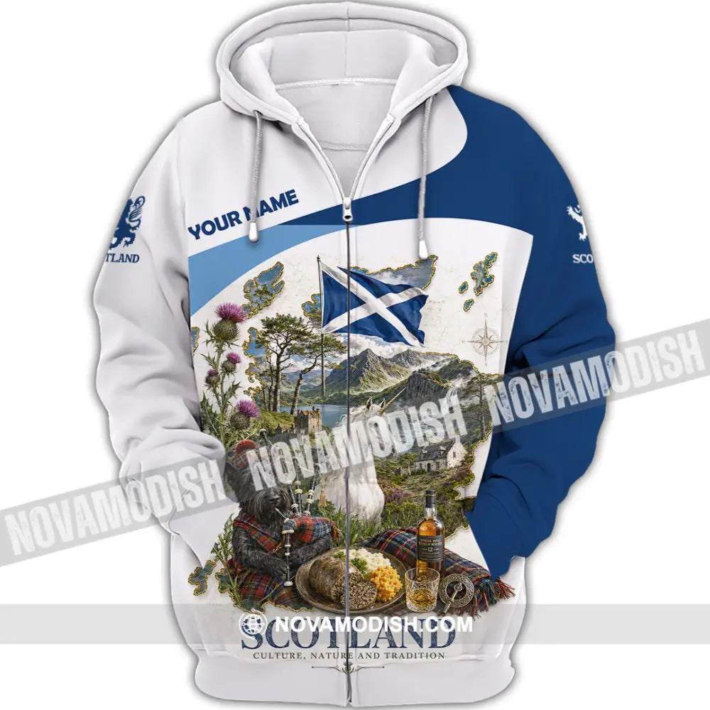 Unisex Shirt - Custom Scotland Shirt - Zipper Hoodie / S - T-shirt