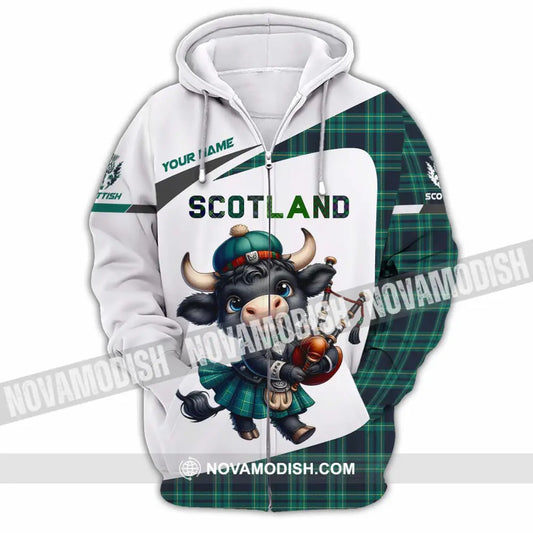 Unisex Shirt - Custom Scotland Shirt Zipper Hoodie / S T-shirt