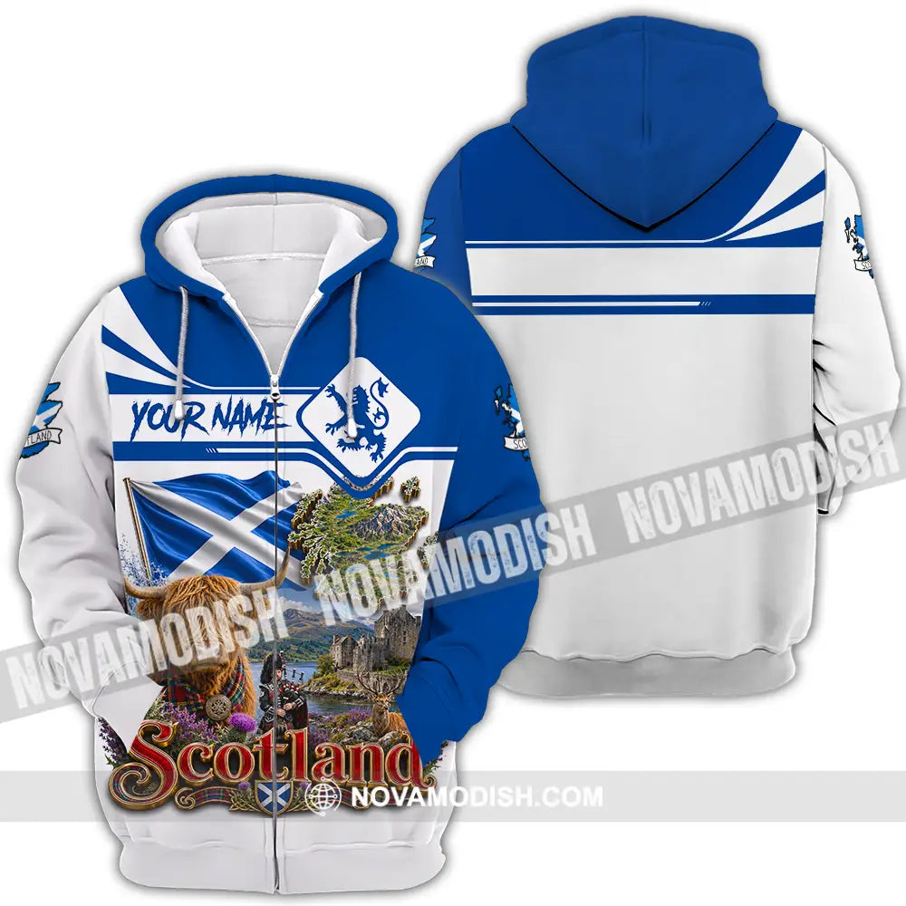 Unisex Shirt - Custom Scotland Shirt - Zipper Hoodie / S - T-shirt