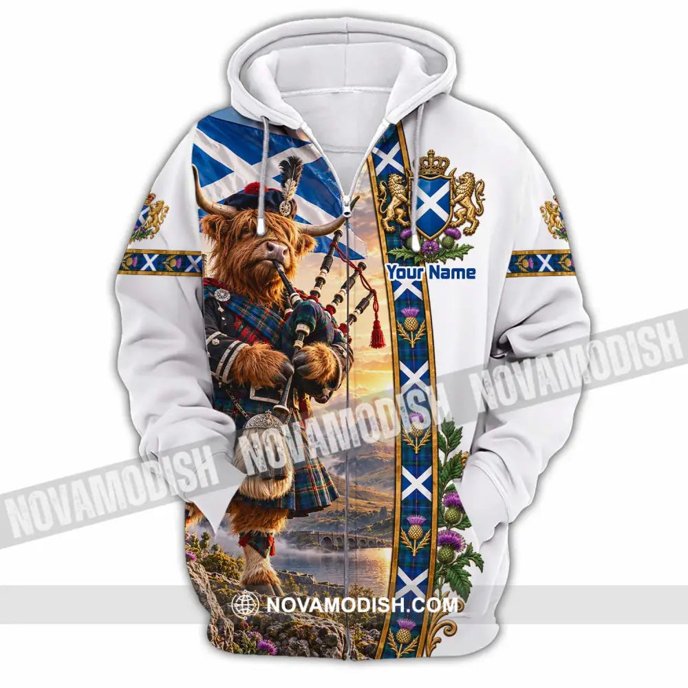 Unisex Shirt - Custom Scotland Shirt - Zipper Hoodie / S - T-shirt