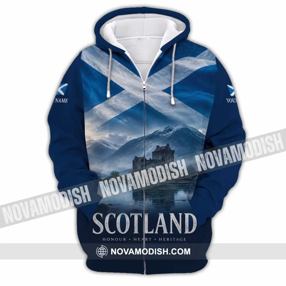 Unisex Shirt - Custom Scotland Shirt - Zipper Hoodie / S - T-shirt