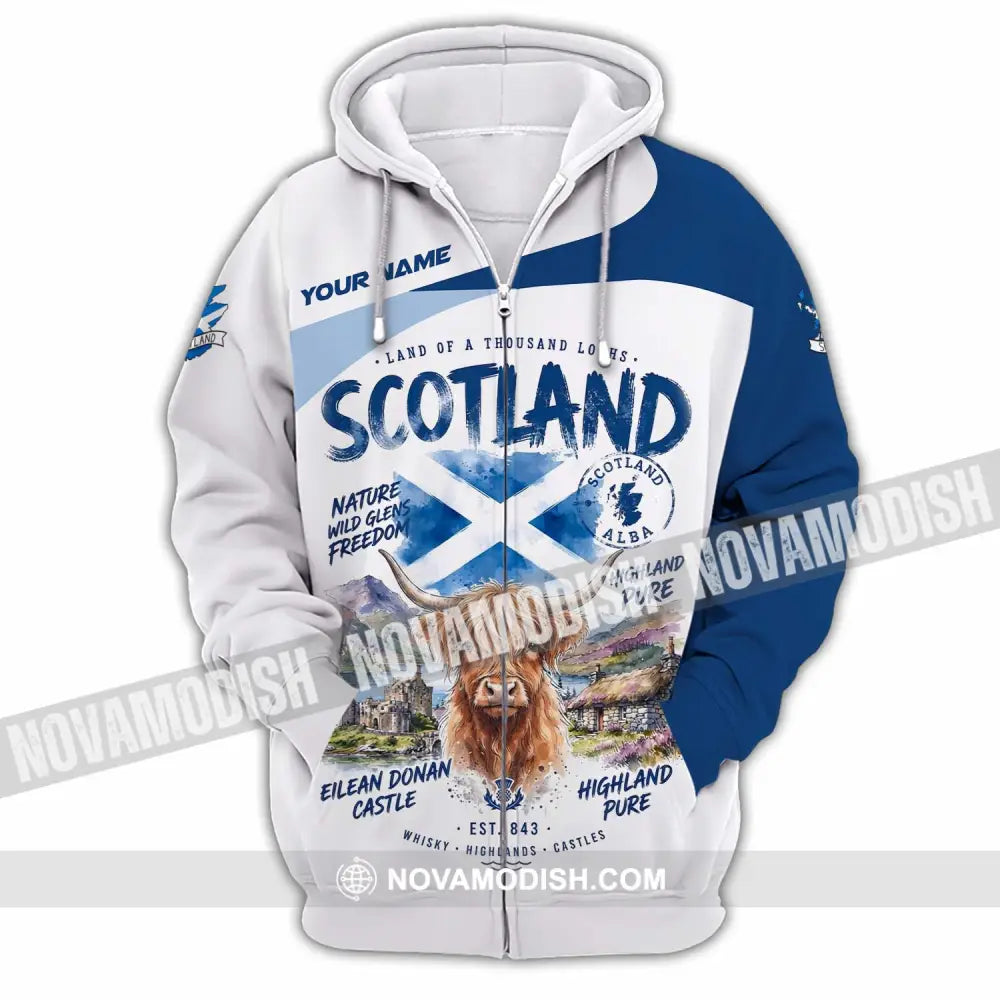 Unisex Shirt - Custom Scotland Shirt - Zipper Hoodie / S - T-shirt