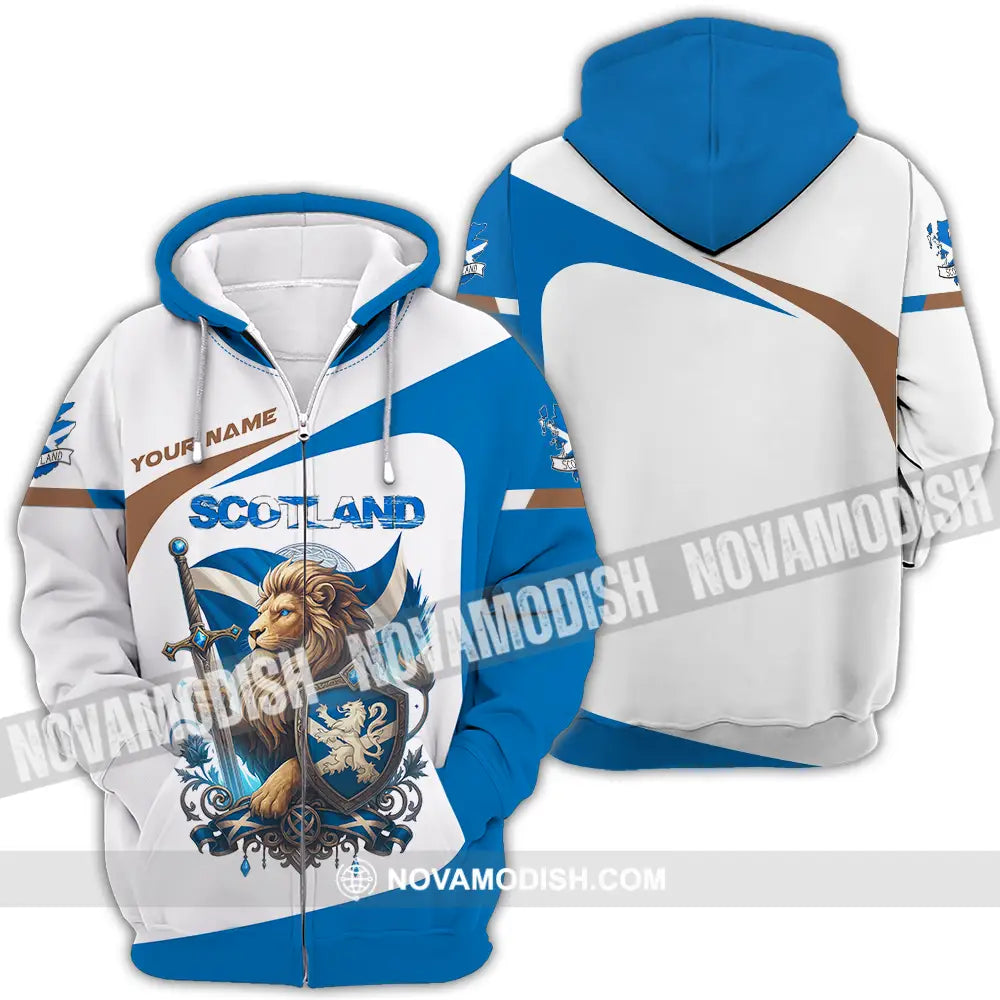 Unisex Shirt - Custom Scotland Shirt Zipper Hoodie / S T-shirt