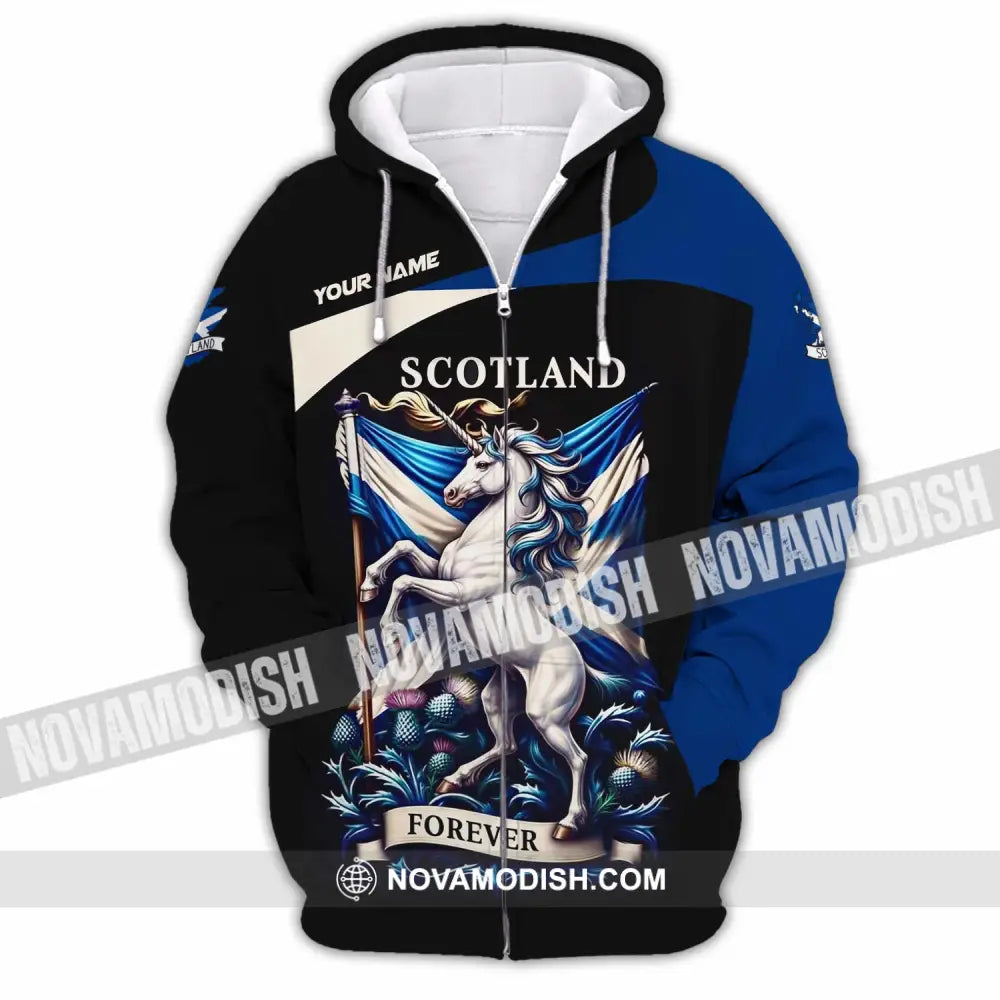 Unisex Shirt - Custom Scotland Shirt - Zipper Hoodie / S - T-shirt