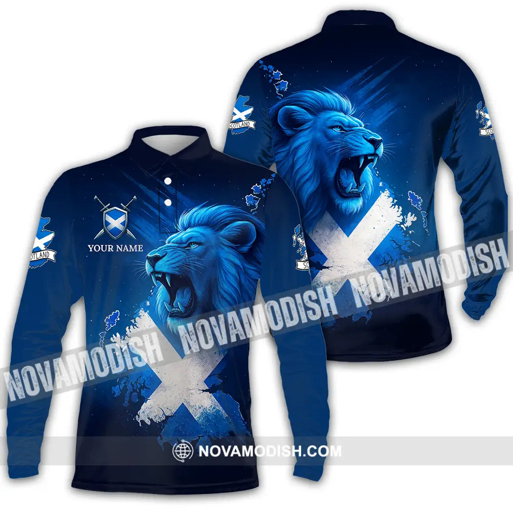 Unisex Shirt - Custom Scottish 3D Shirt Long Sleeve Polo / S T-shirt