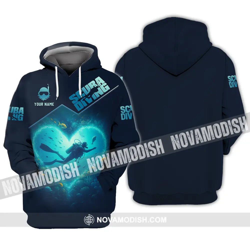 Unisex Shirt - Custom Scuba Diving 3D Shirt Hoodie / S T-shirt