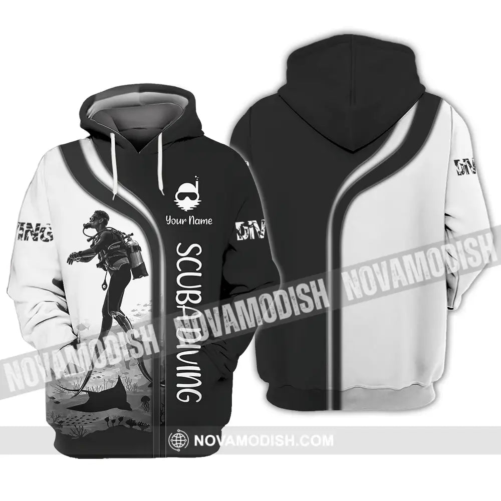 Unisex Shirt - Custom Scuba Diving 3D Shirt Hoodie / S T-shirt