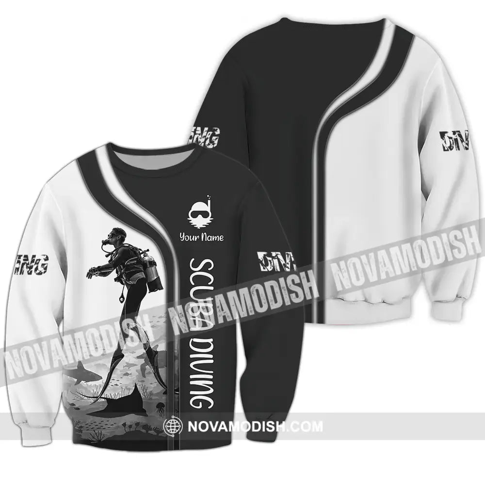 Unisex Shirt - Custom Scuba Diving 3D Shirt Long Sleeve / S T-shirt