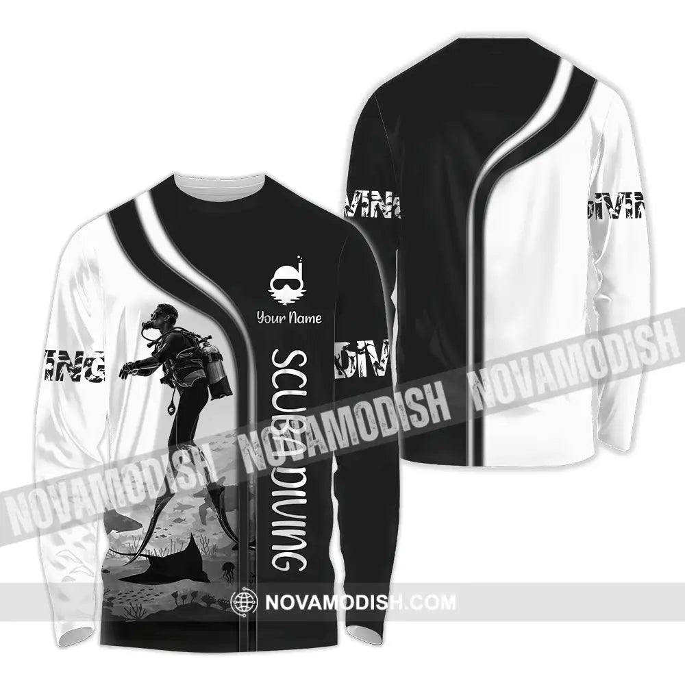 Unisex Shirt - Custom Scuba Diving 3D Shirt Long Sleeve Shirt / S T-shirt