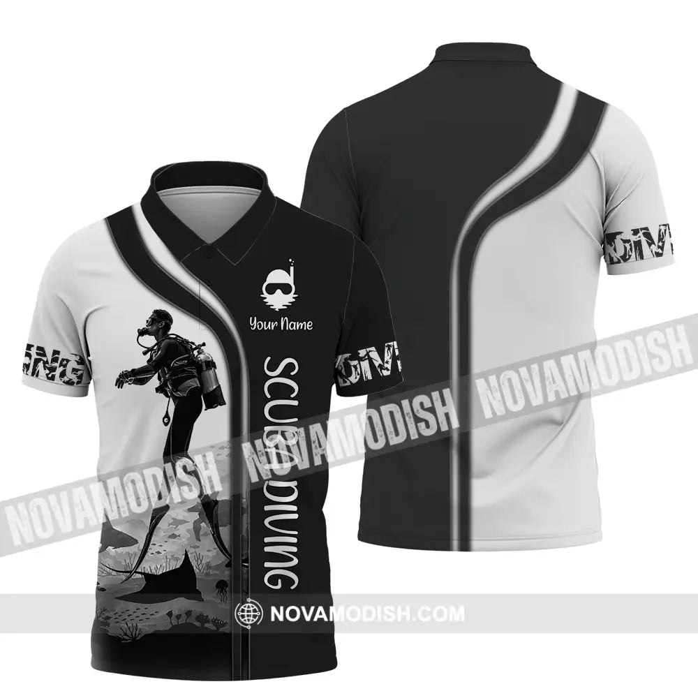 Unisex Shirt - Custom Scuba Diving 3D Shirt Polo Shirt / S T-shirt