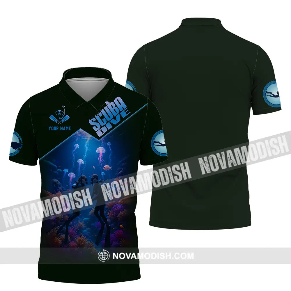 Unisex Shirt - Custom Scuba Diving 3D Shirt Polo Shirt / S T-shirt