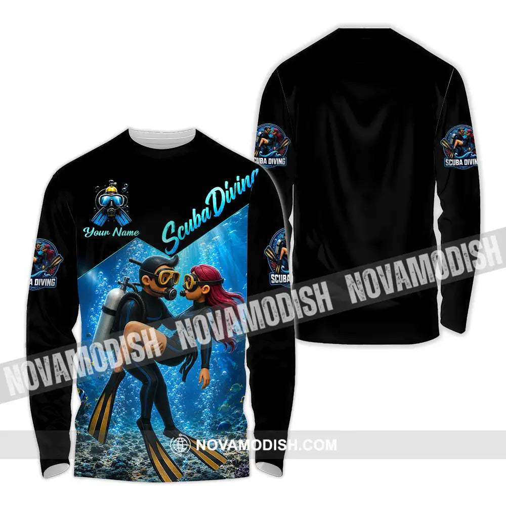 Unisex Shirt - Custom Scuba Diving Shirt - Long Sleeve Shirt / S - T-shirt