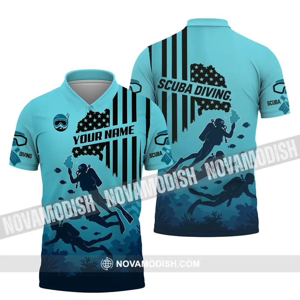 Unisex Shirt - Custom Scuba Diving Shirt Polo Shirt / S T-shirt