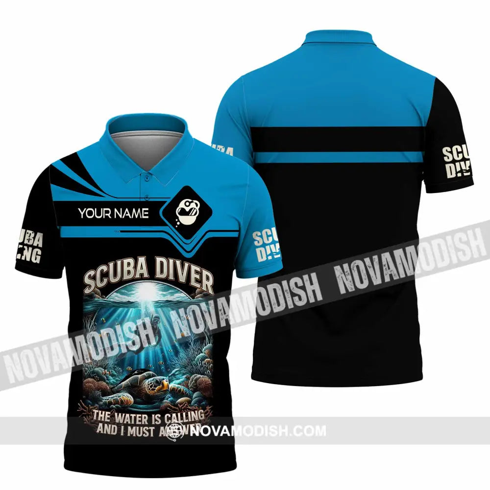 Unisex Shirt - Custom Scuba Diving The Water Is Calling And I Must Answer Shirt Polo Shirt / S T-shirt