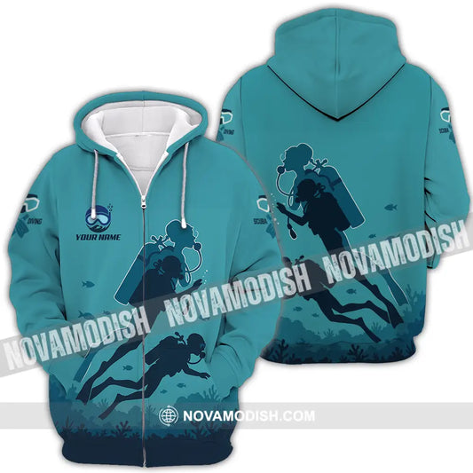 Unisex Shirt - Custom Scuba Diving Shirt Zipper Hoodie / S T-shirt