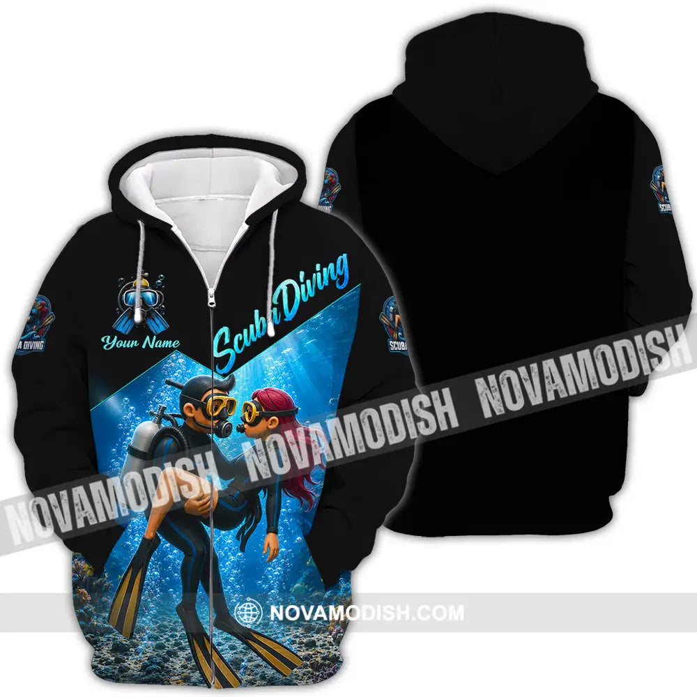 Unisex Shirt - Custom Scuba Diving Shirt - Zipper Hoodie / S - T-shirt