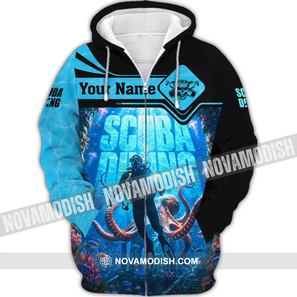 Unisex Shirt - Custom Scuba Diving Shirt - Zipper Hoodie / S - T-shirt