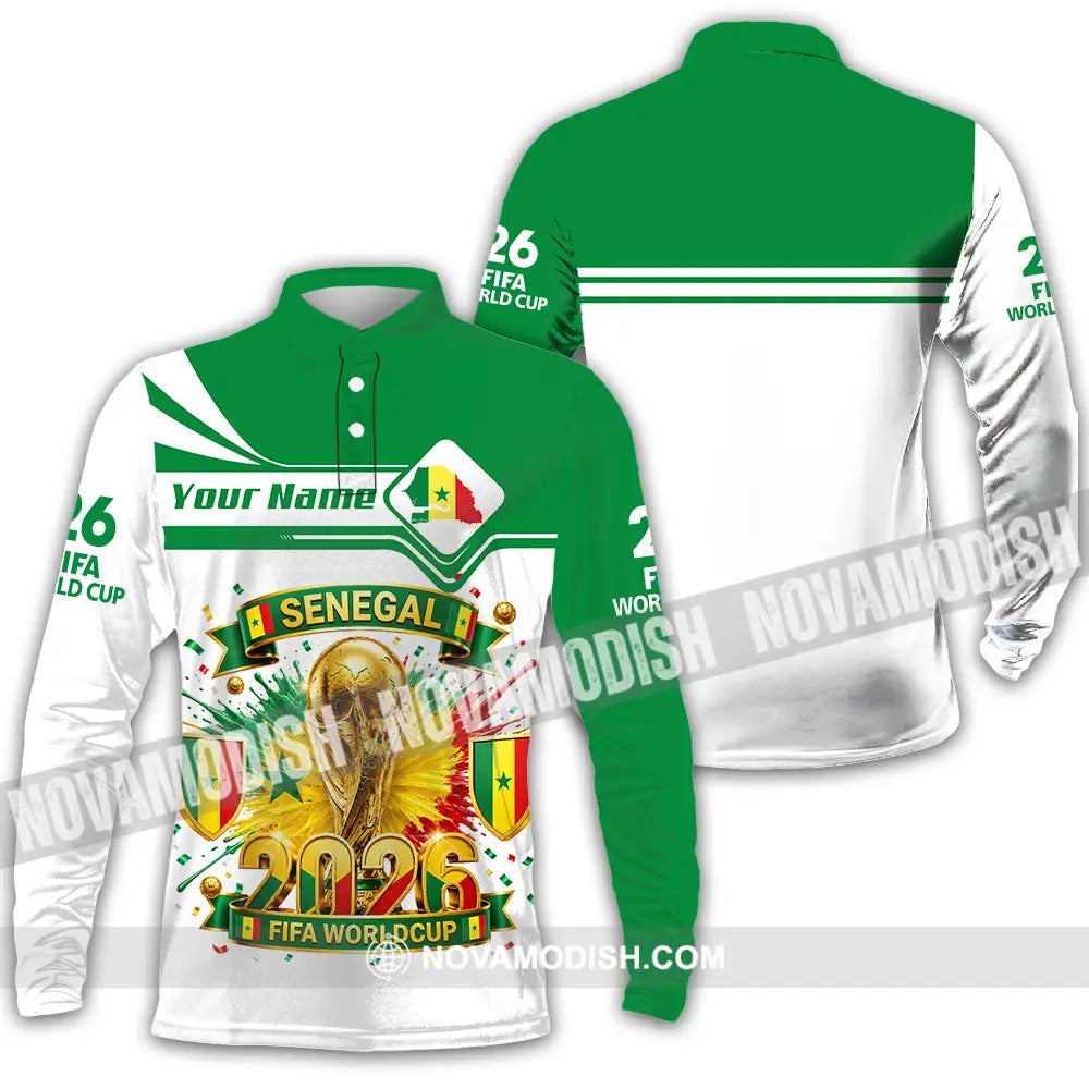 Unisex Shirt - Custom Senegal World Cup 2026 Shirt - Long Sleeve Polo / S - T-shirt