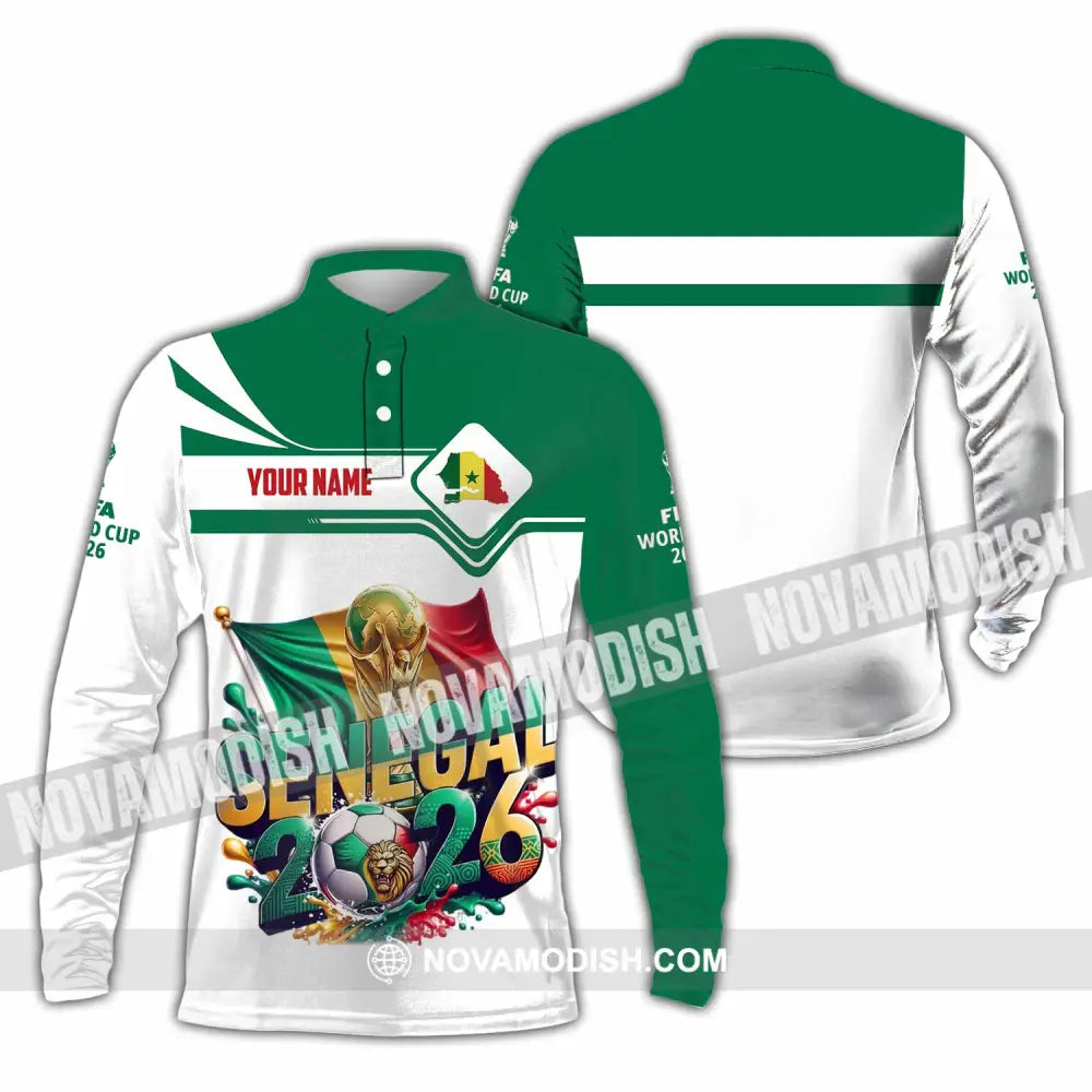 Unisex Shirt - Custom Senegal World Cup 2026 Shirt - Long Sleeve Polo / S - T-shirt