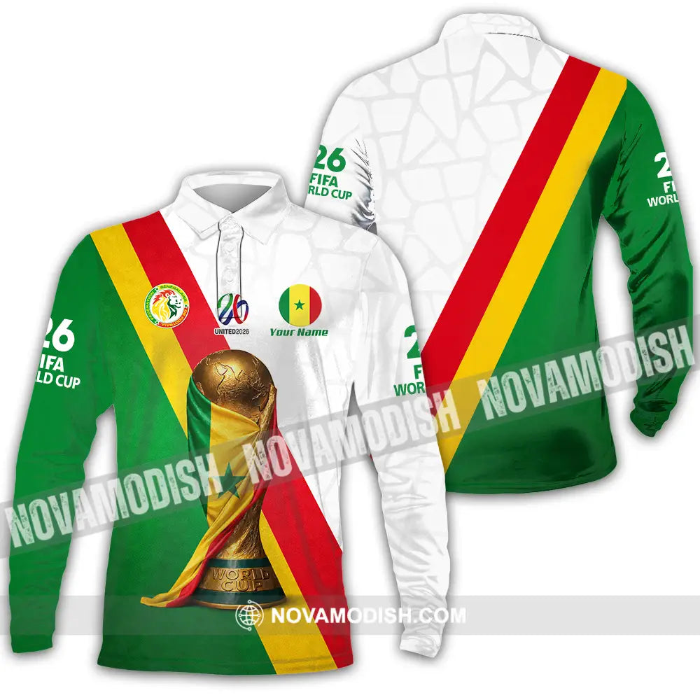 Unisex Shirt - Custom Senegal World Cup 2026 Shirt - Long Sleeve Polo / S - T-shirt