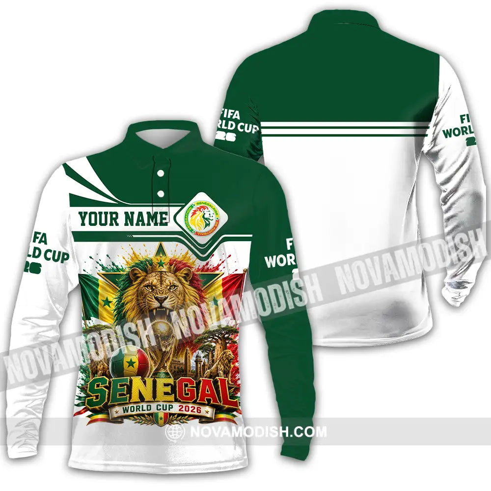 Unisex Shirt - Custom Senegal World Cup 2026 Shirt - Long Sleeve Polo / S - T-shirt