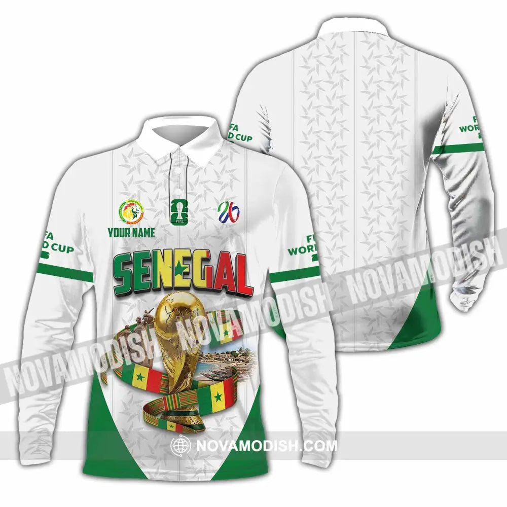 Unisex Shirt - Custom Senegal World Cup 2026 Shirt - Long Sleeve Polo / S - T-shirt