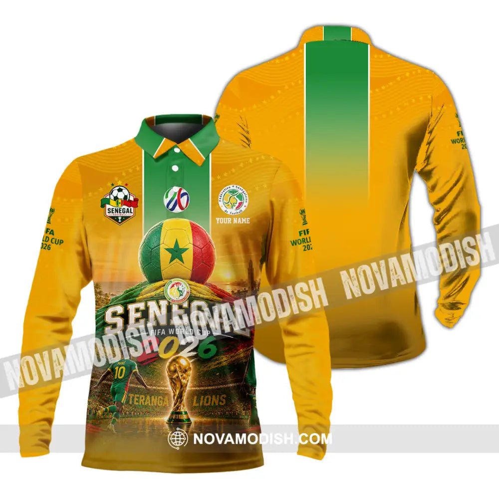 Unisex Shirt - Custom Senegal World Cup 2026 Shirt - Long Sleeve Polo / S - T-shirt